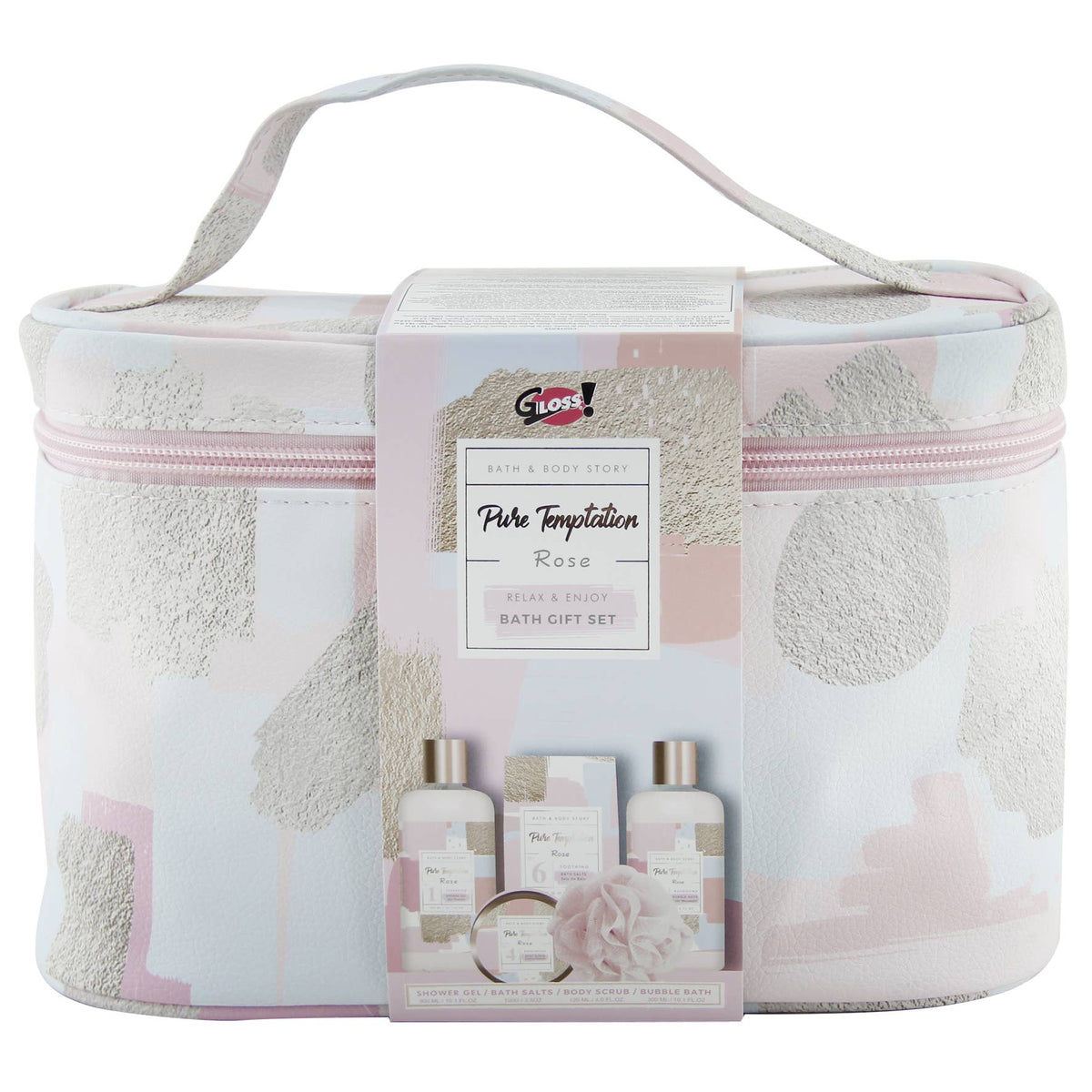 Cadeaupakket vrouw rozen badset