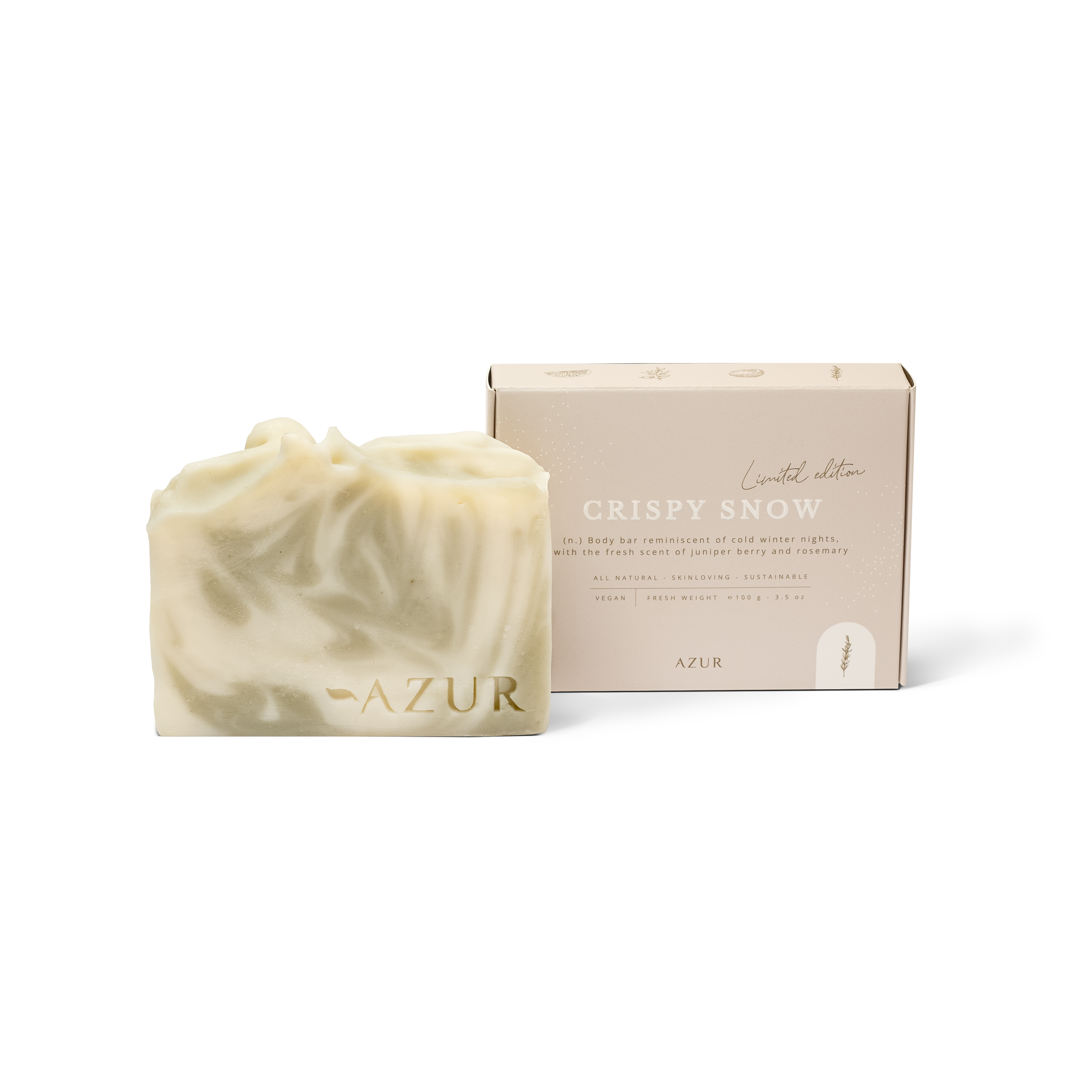 Kerst zeep 'Crispy Snow' (limited edition)