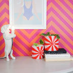 Housevitamin leuke bloempot swirl rood roze met plant