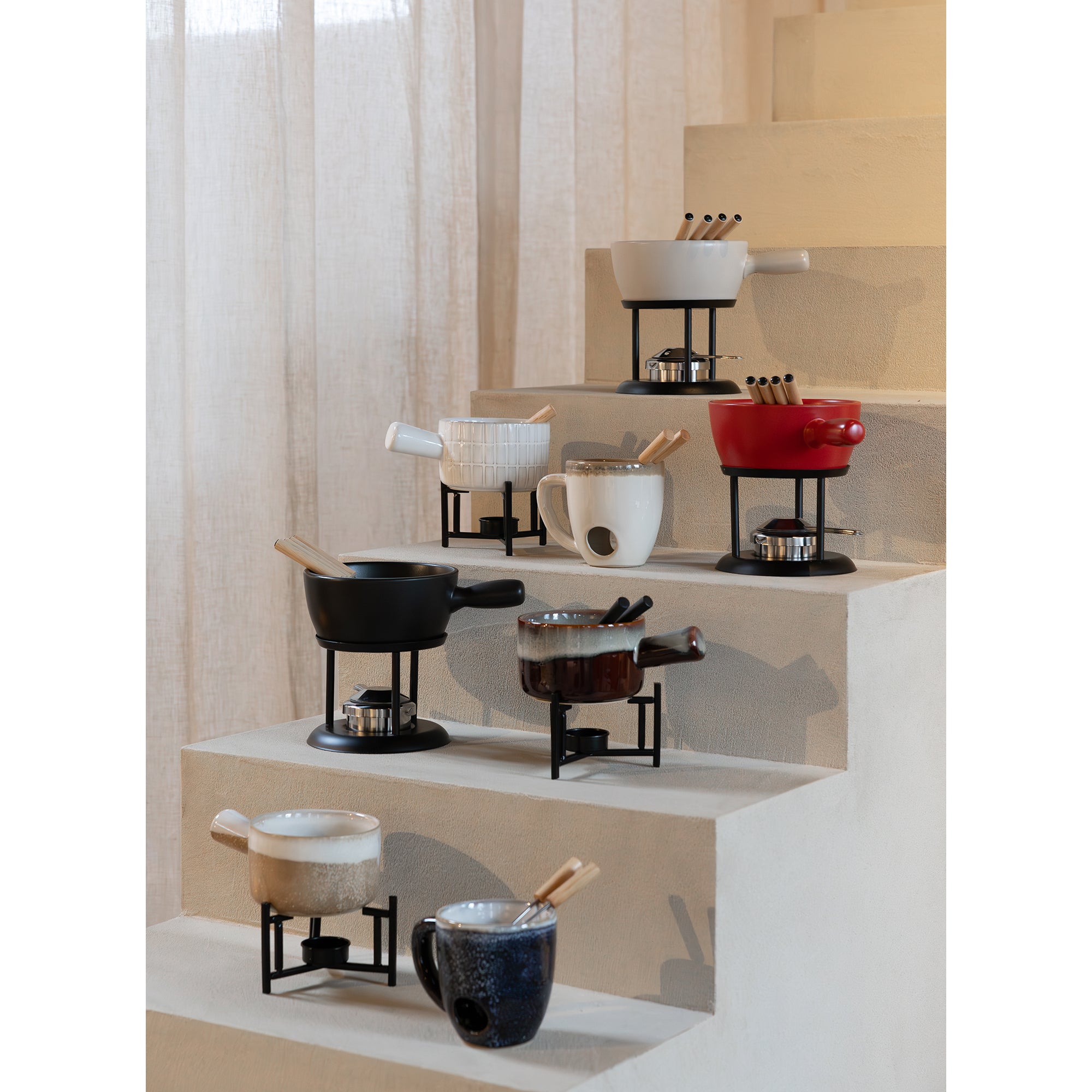 Fondue Set Wit voor 2 personen Secundaire afbeelding