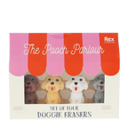 Potloodgummen Hondjes set van 4 in cadeaudoosje van Rex London
