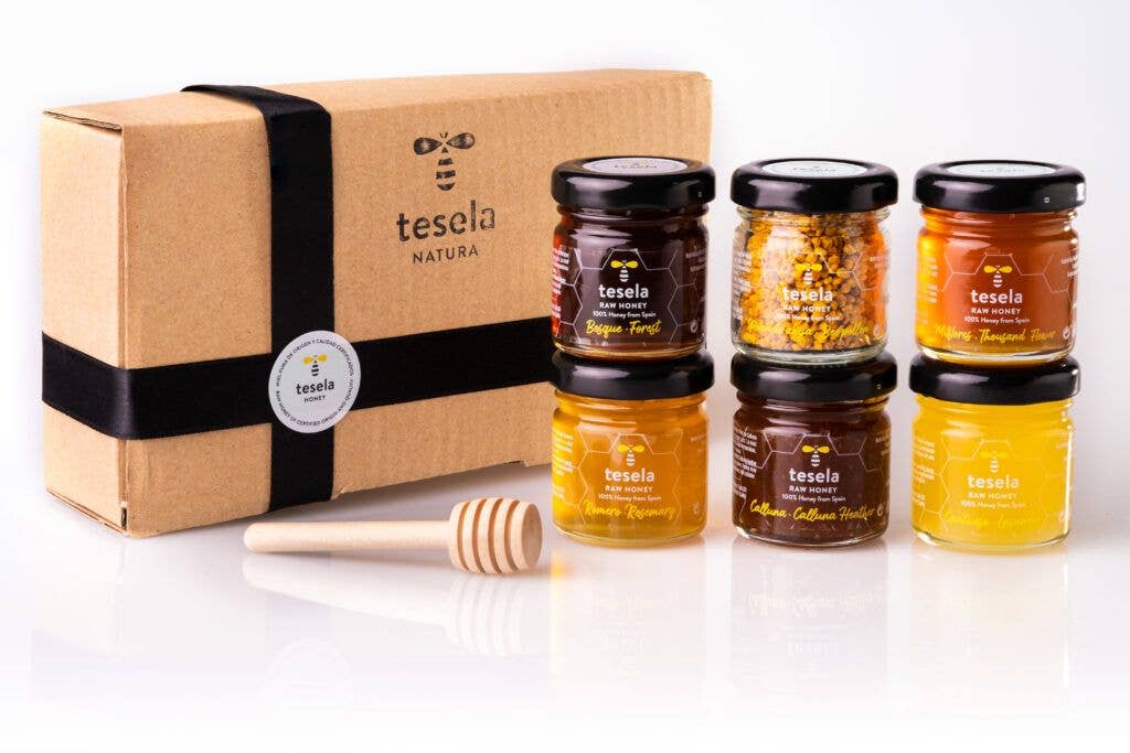 TESELA Natura geschenkset met rauwe honing en bijenpollen