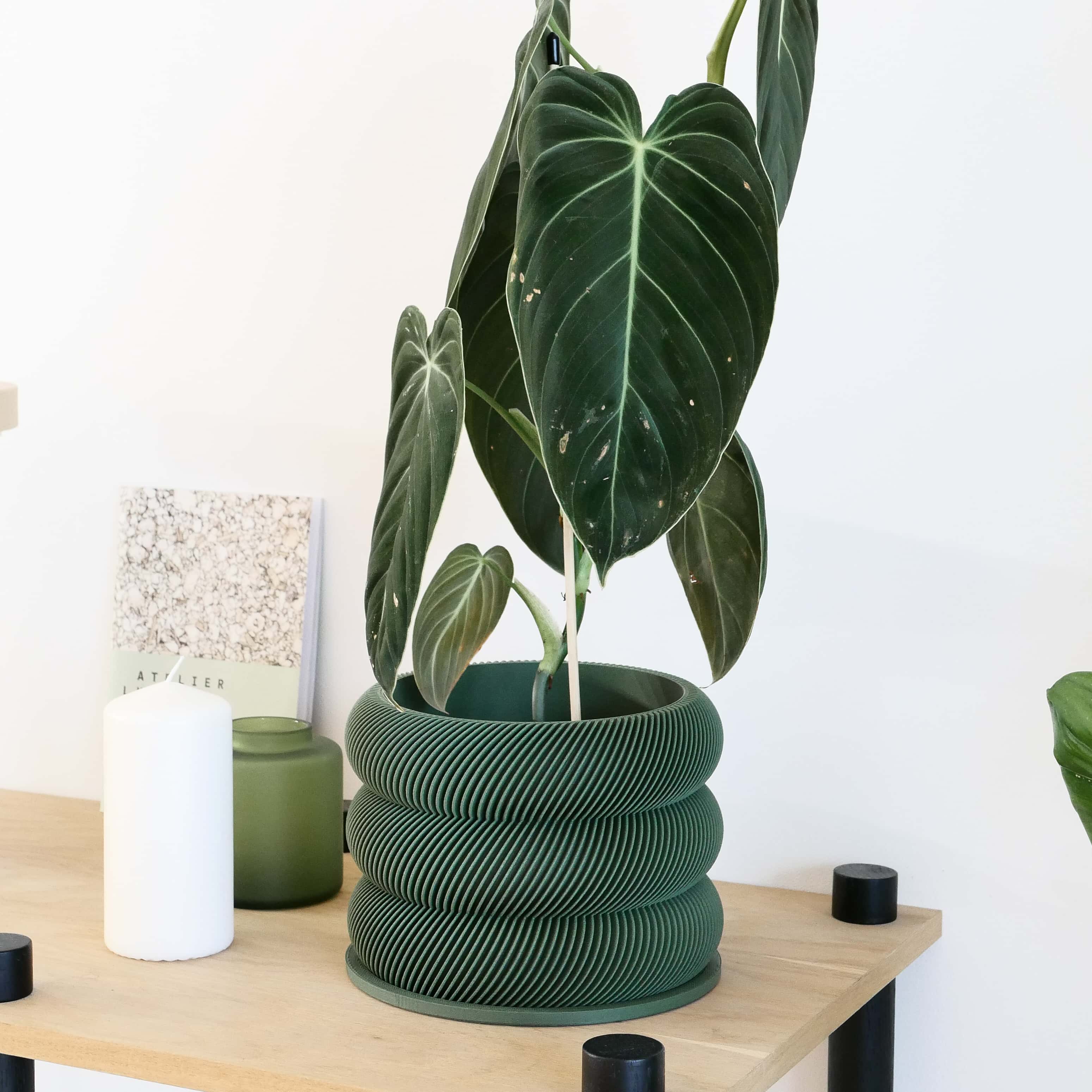 Design houten plantenpot voor binnen 'Bubbles'