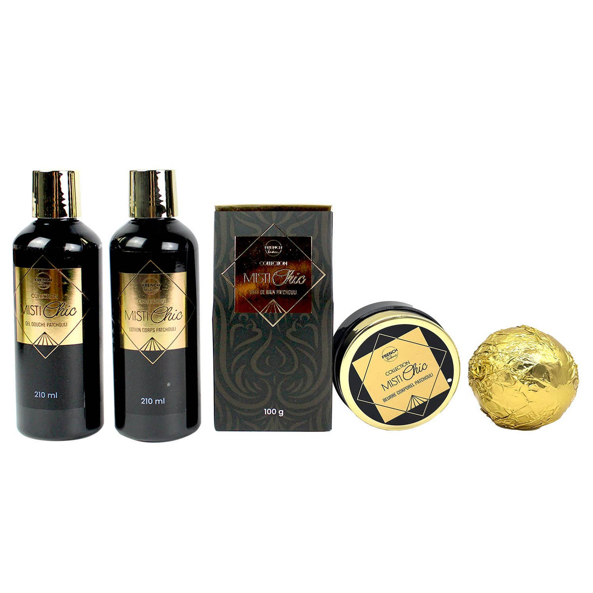 MISTIChic Patchouli Badset - Zwart Gouden Badkuipje French Tendance