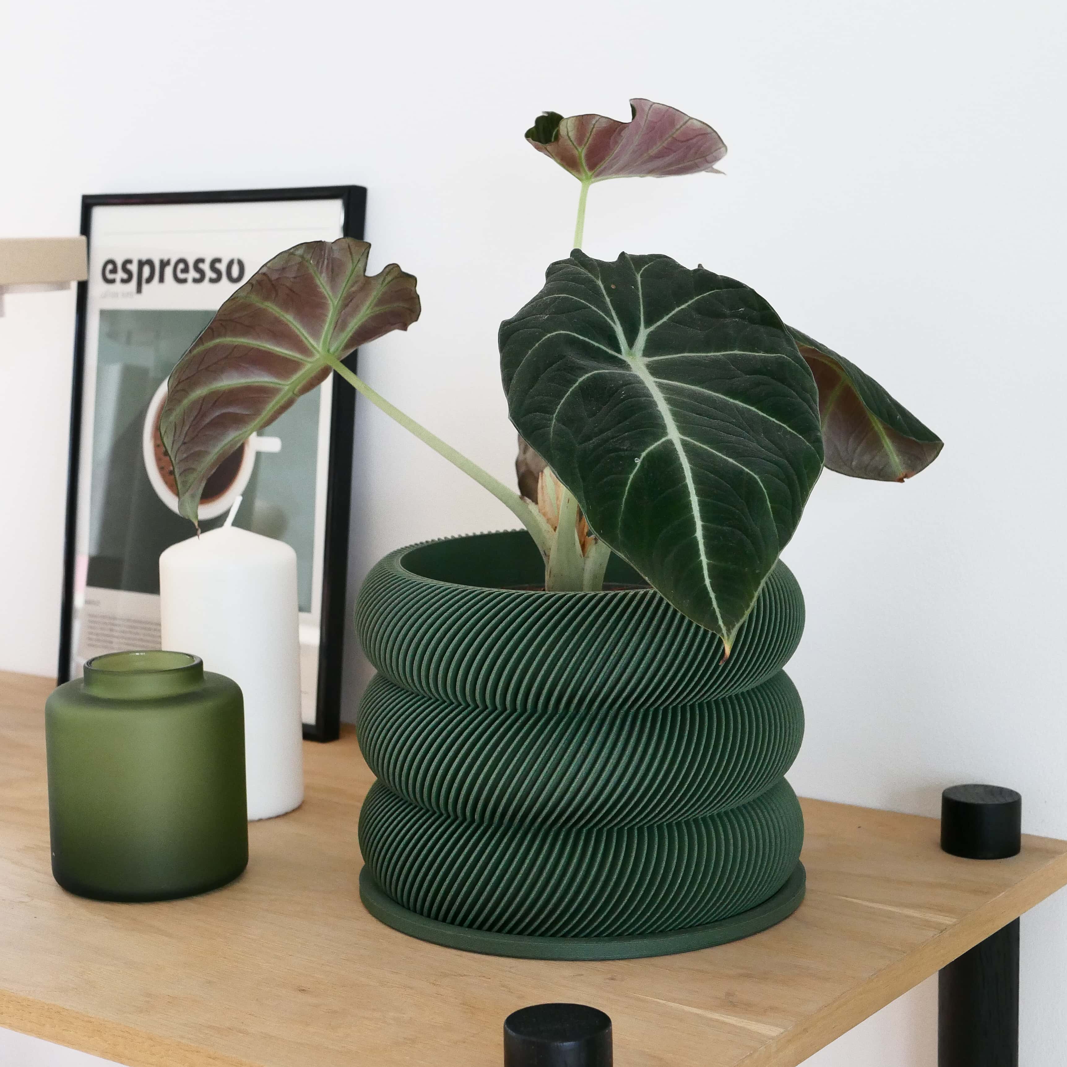 Design houten plantenpot voor binnen 'Bubbles'