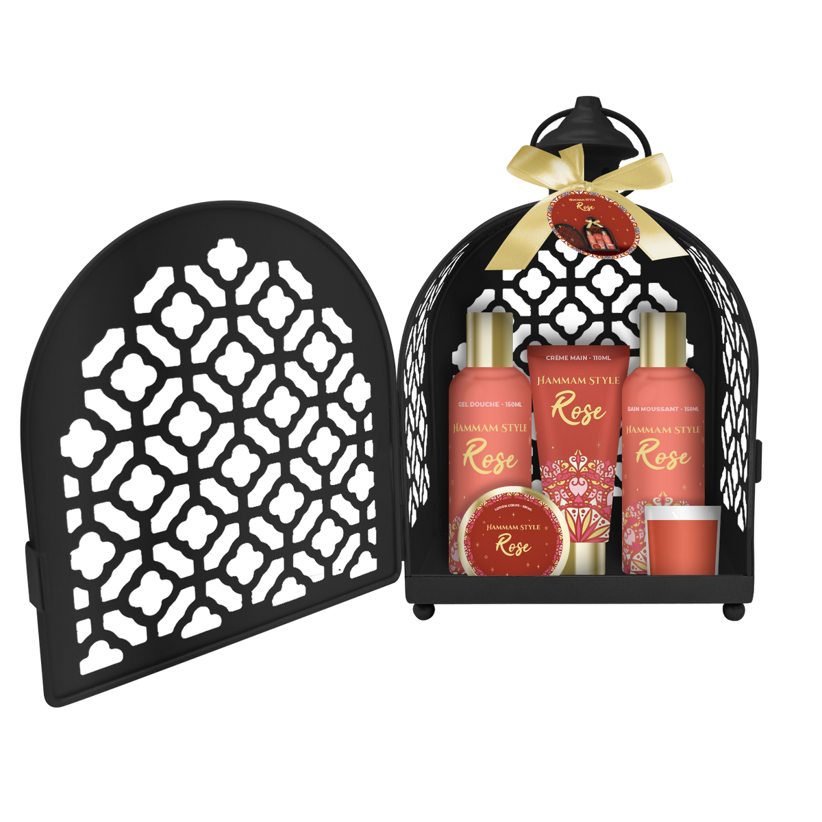 Geschenkset Hammam Lantaarn Roze French Tendance