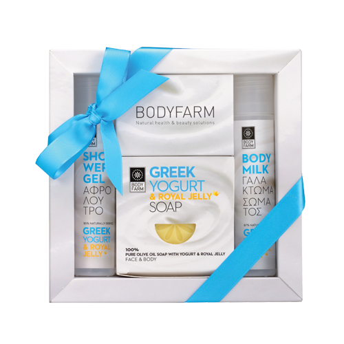 Luxe cadeauset Griekse yoghurt en koninginnengelei 3-delig Bodyfarm Secundaire afbeelding