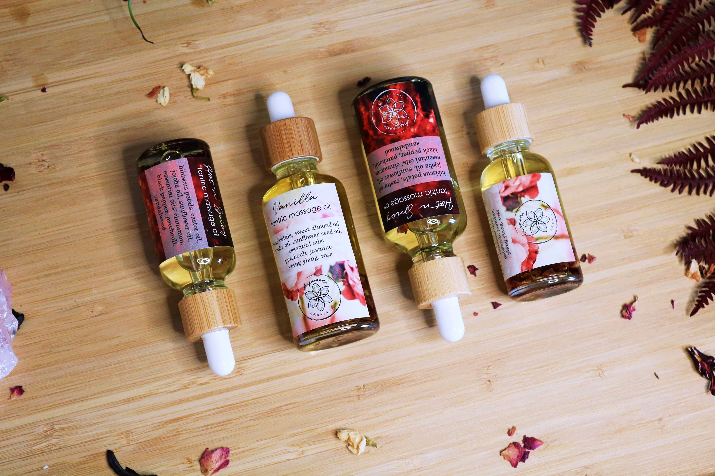Tantra massage olie set vanilla en hot & spicy