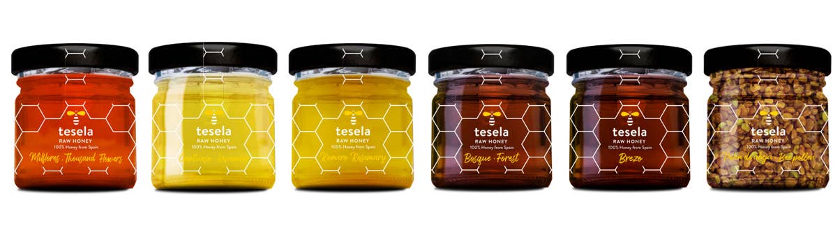 TESELA Natura geschenkset met rauwe honing en bijenpollen