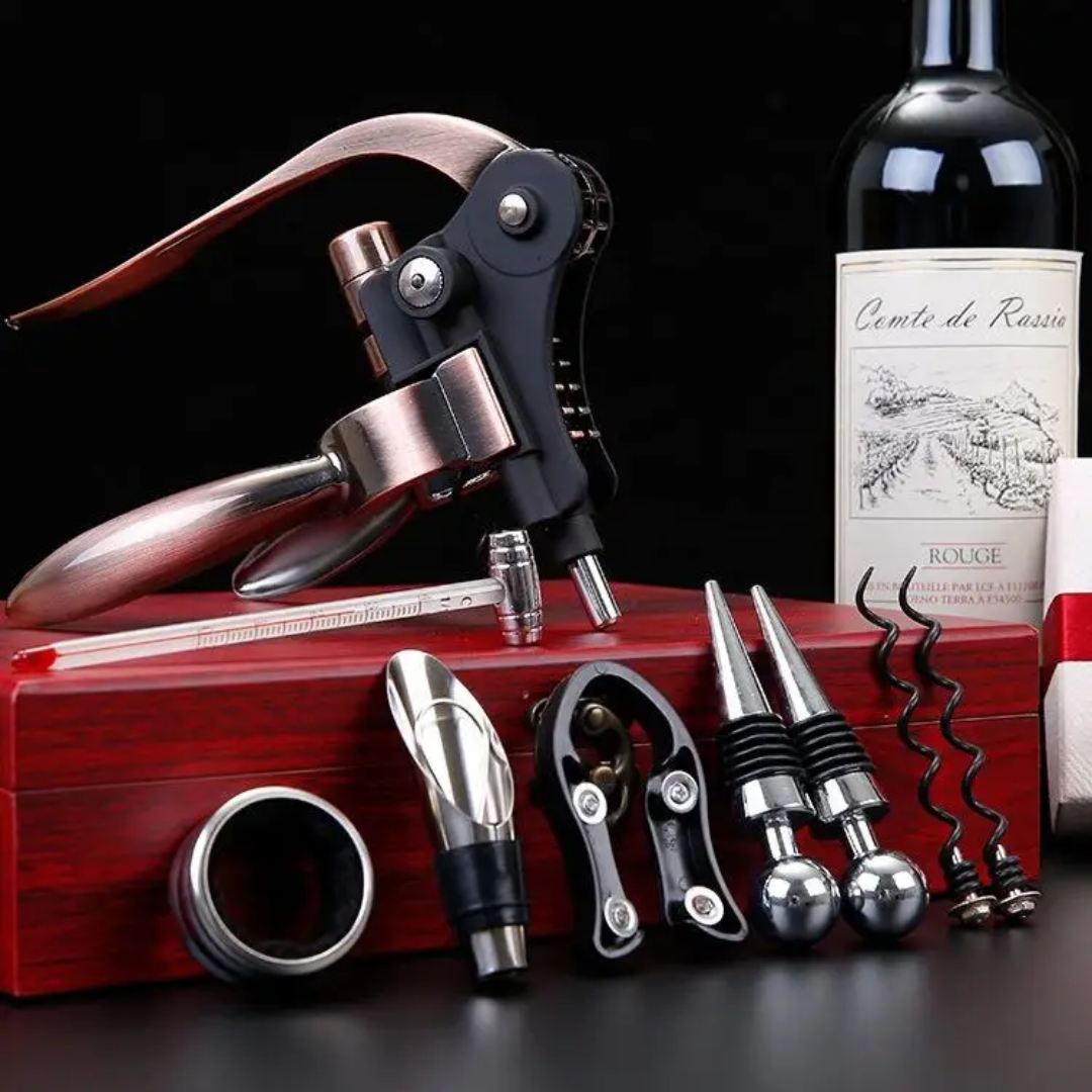 Luxe Sommelier Cadeauset - Houten Kist Hoofdafbeelding