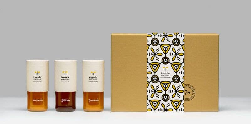 TESELA Geschenkdoos Solar Edition Rauwe Honing - 3x320 g Secundaire afbeelding