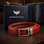 Marduk Style Luxe Leren Riem – Echt Leer  Automatische Ratchet Gesp