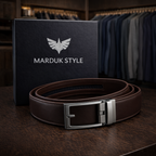 Marduk Style Luxe Leren Riem – Echt Leer  Automatische Ratchet Gesp