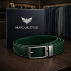 Marduk Style Luxe Leren Riem – Echt Leer  Automatische Ratchet Gesp