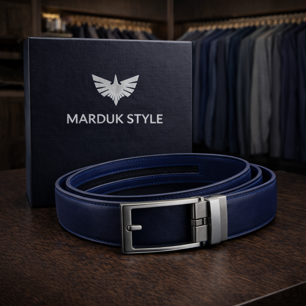 Marduk Style Luxe Leren Riem – Echt Leer  Automatische Ratchet Gesp