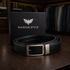 Marduk Style Luxe Leren Riem – Echt Leer  Automatische Ratchet Gesp