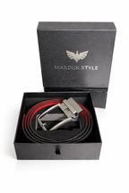 Marduk Style Luxe Leren Riem – Echt Leer  Automatische Ratchet Gesp