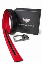 Marduk Style Luxe Leren Riem – Echt Leer  Automatische Ratchet Gesp