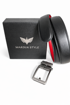 Marduk Style Luxe Leren Riem – Echt Leer  Automatische Ratchet Gesp