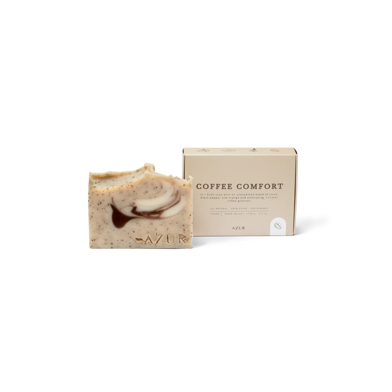 Coffee Comfort | Natuurlijke Scrub Zeep Bar | Handgemaakt Hoofdafbeelding