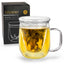 Theeglas Creano 450ml met glazen zeef en deksel
