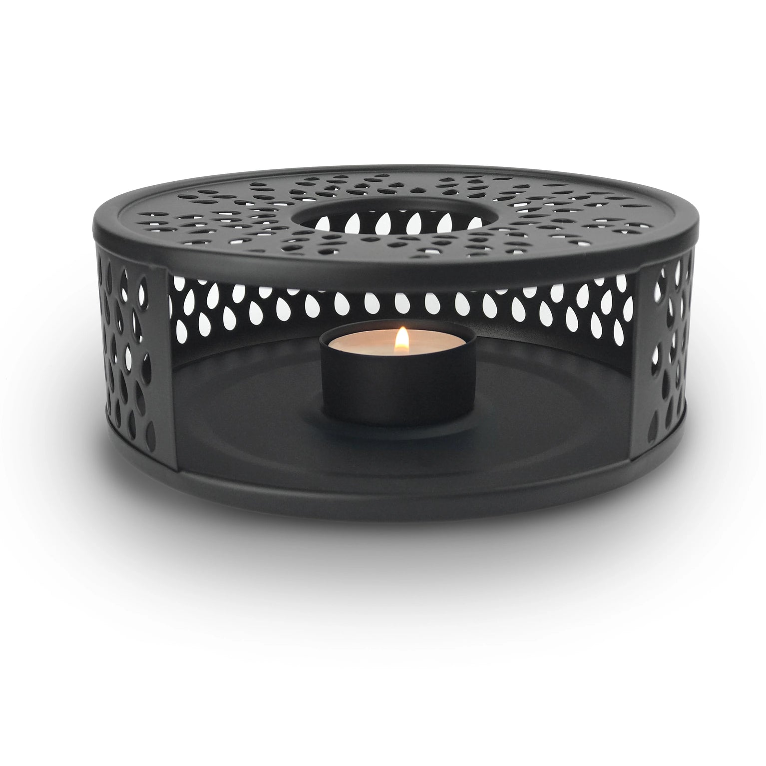 Theepot warmhouder Creano Leaf mat zwart