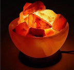 Zoutlamp firebowl Himalaya met losse zoutstenen