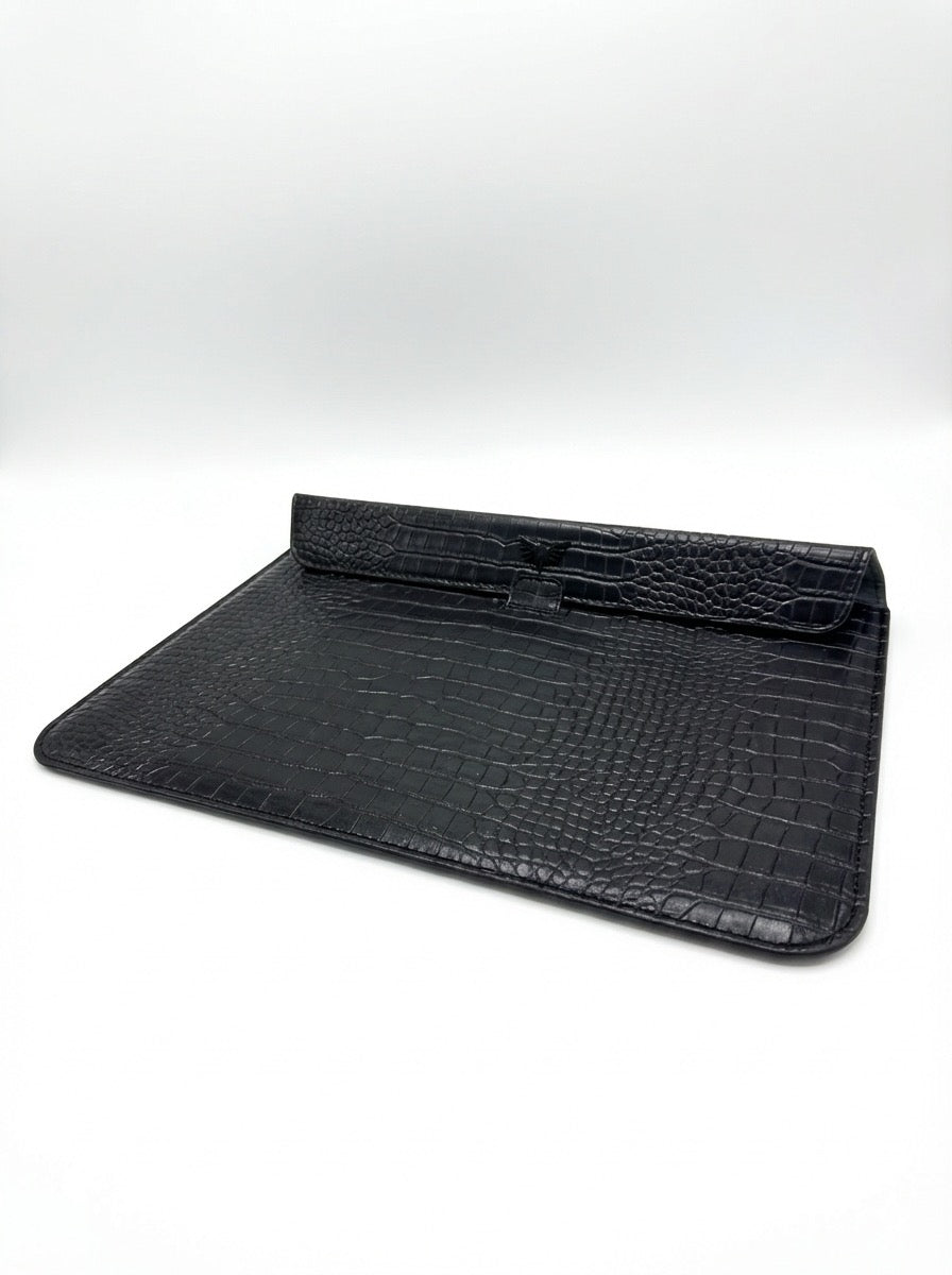 Luxe Laptopcase met Leerstructuur 13 inch (Wine Red Croco)