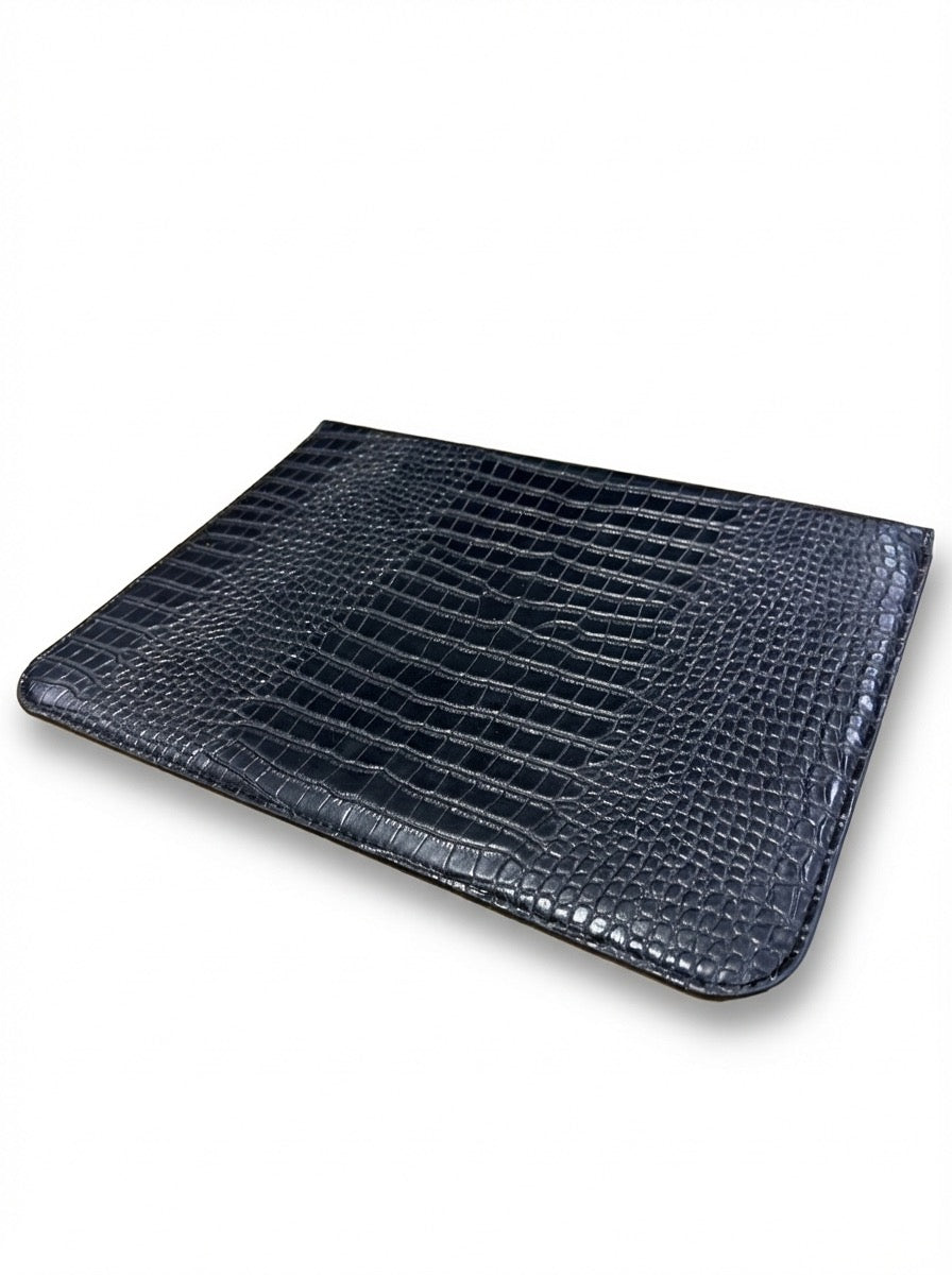 Luxe Laptopcase met Leerstructuur 13 inch (Wine Red Croco)