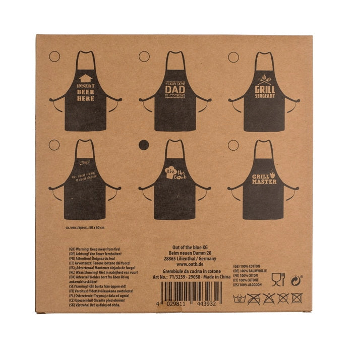 BBQ schort met tekst zwart Cook & Grill Secundaire afbeelding