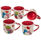 Kindermok dinosaurus bone china met hartjes oor
