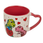 Kindermok dinosaurus bone china met hartjes oor
