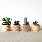Set van 4 geometrische bloempotjes