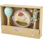 Muziekset met konijntje - maracas, tamboerijn en ratel