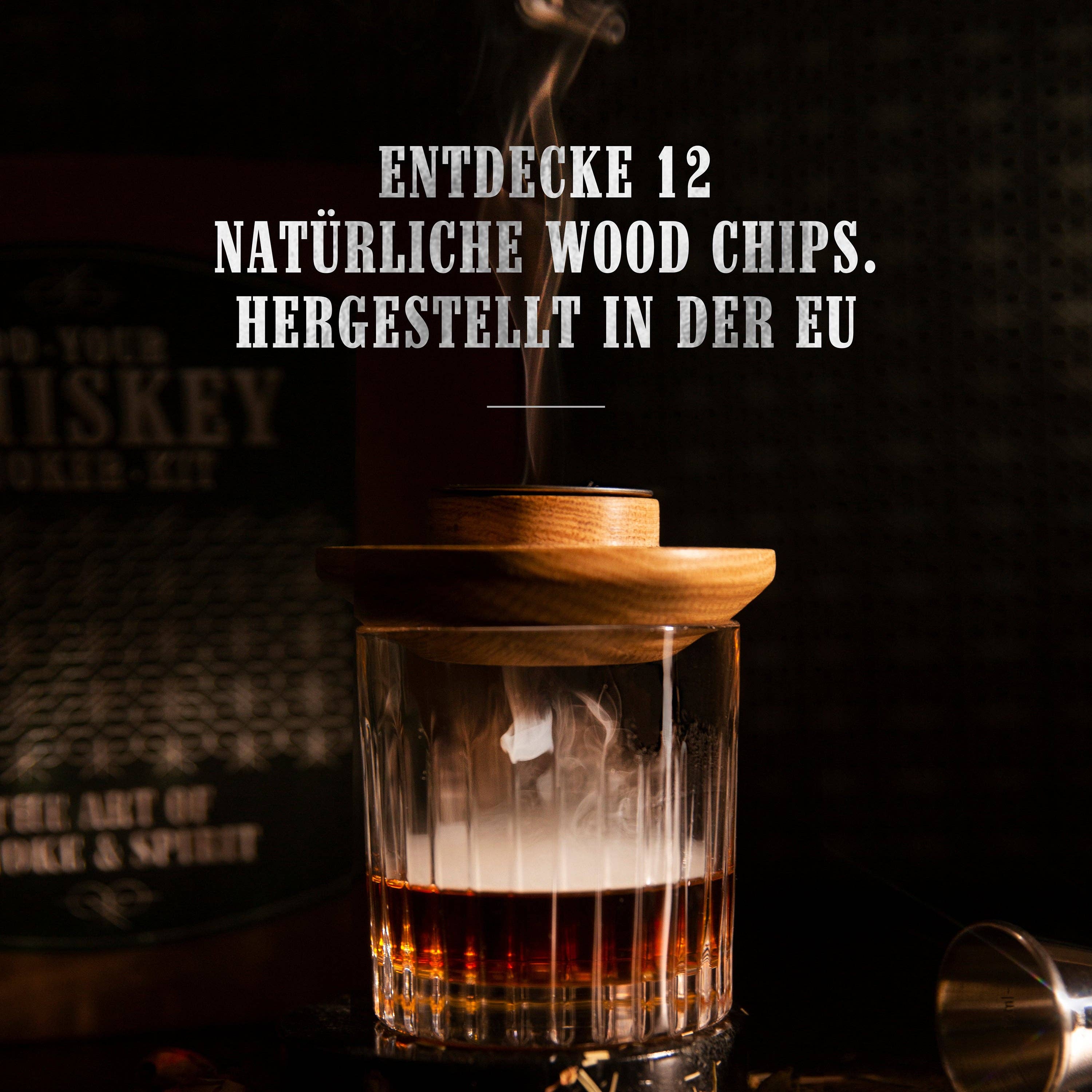 Whiskey houtsnippers set