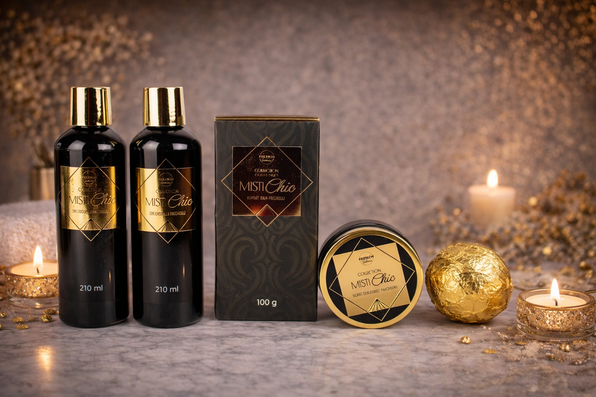 MISTIChic Patchouli Badset - Zwart Gouden Badkuipje French Tendance