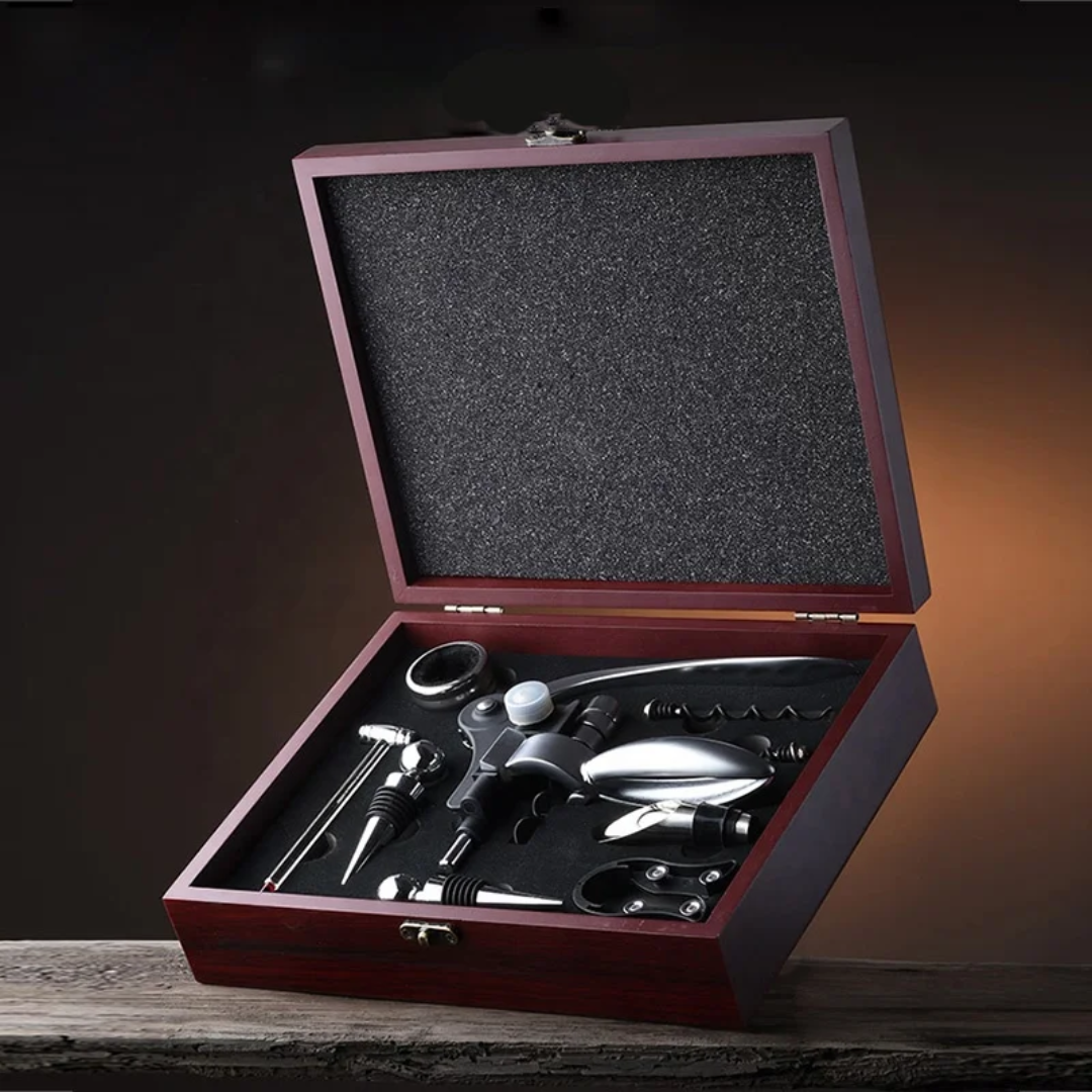 Luxe Sommelier Cadeauset - Houten Kist Secundaire afbeelding