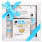 Luxe cadeauset Griekse yoghurt en koninginnengelei 3-delig Bodyfarm