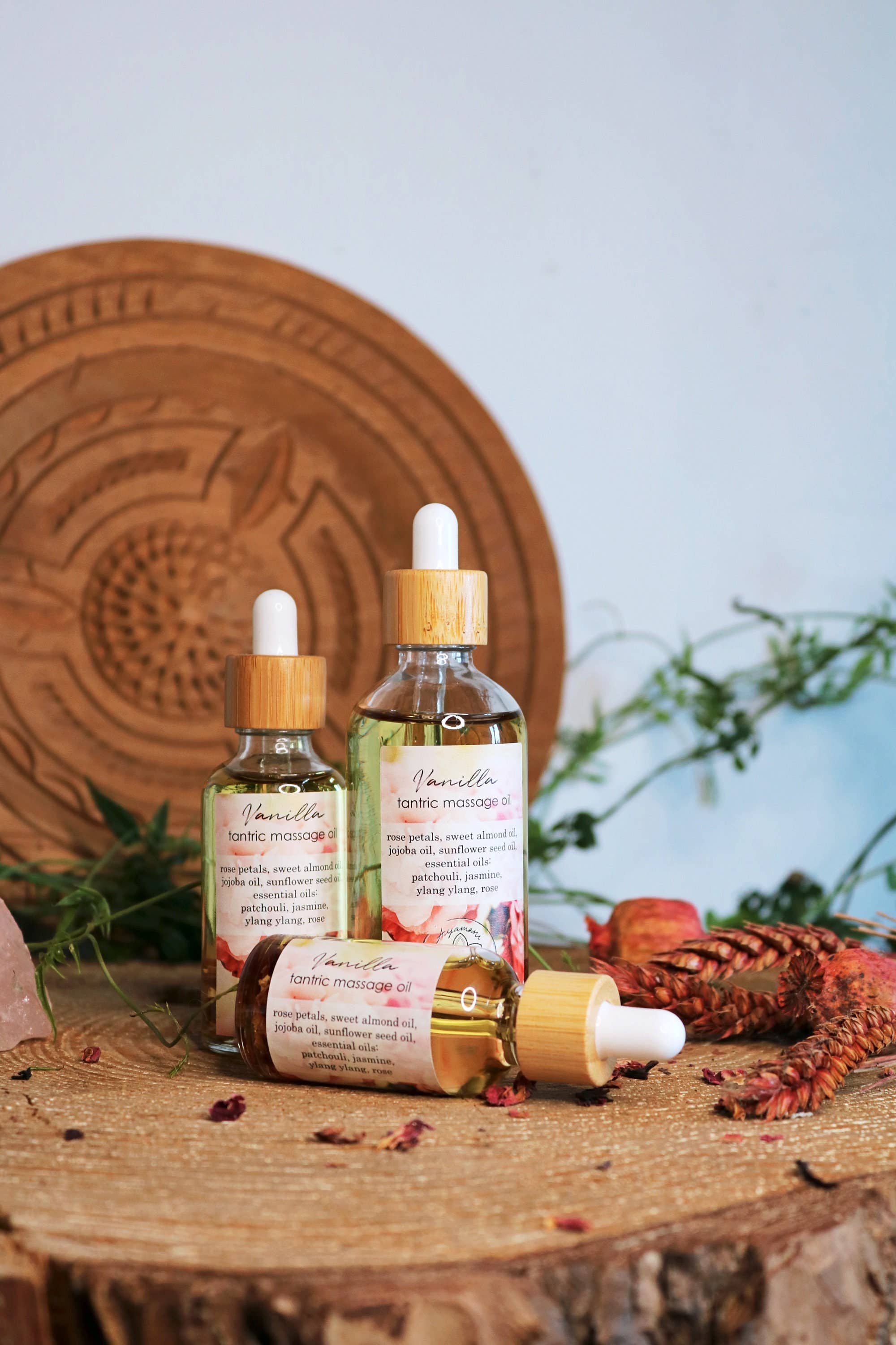 Tantra massage olie set vanilla en hot & spicy