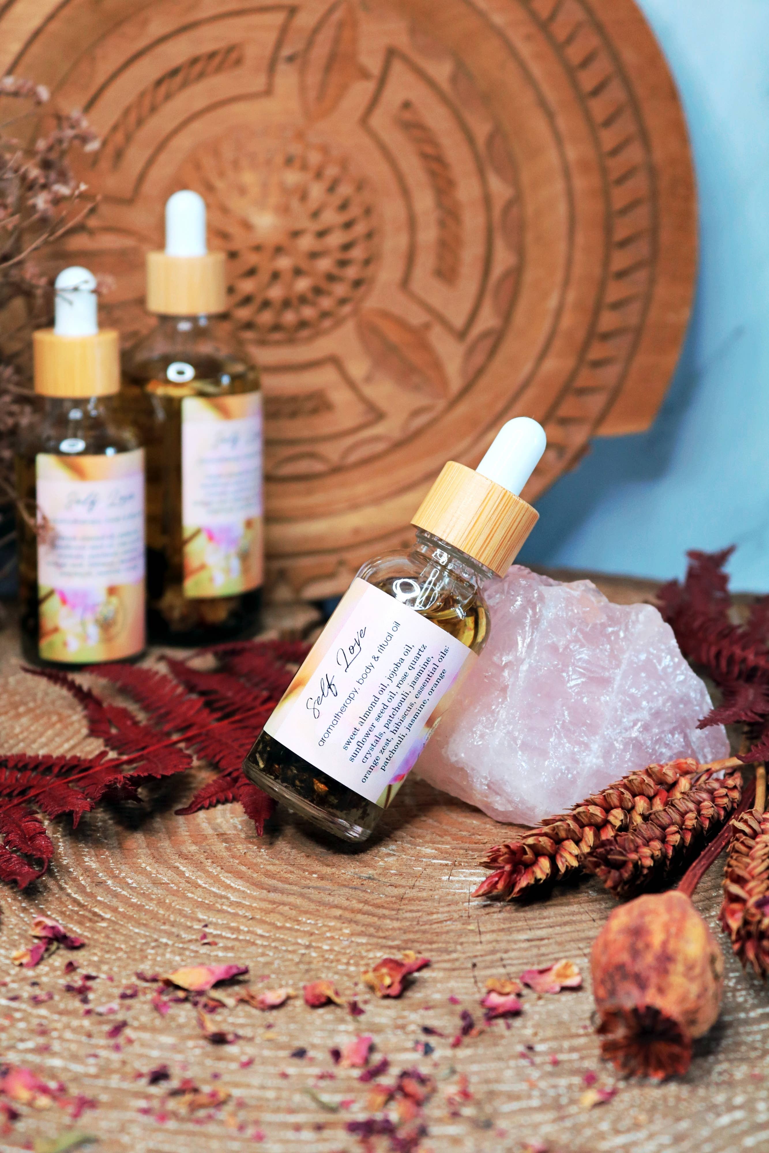 Self Love natuurlijke body oil met rozenkwarts Secundaire afbeelding
