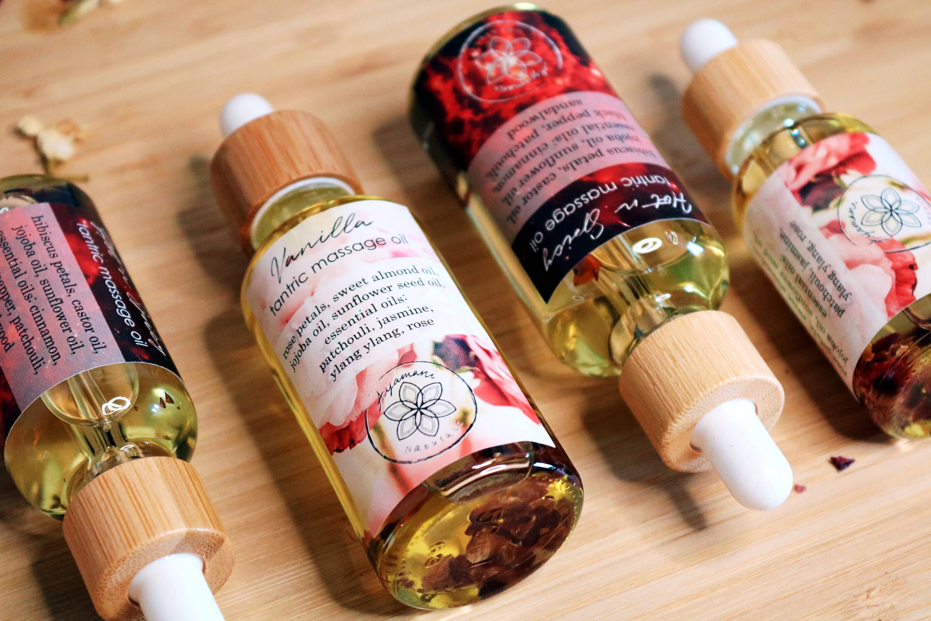 Tantra massage olie set vanilla en hot & spicy