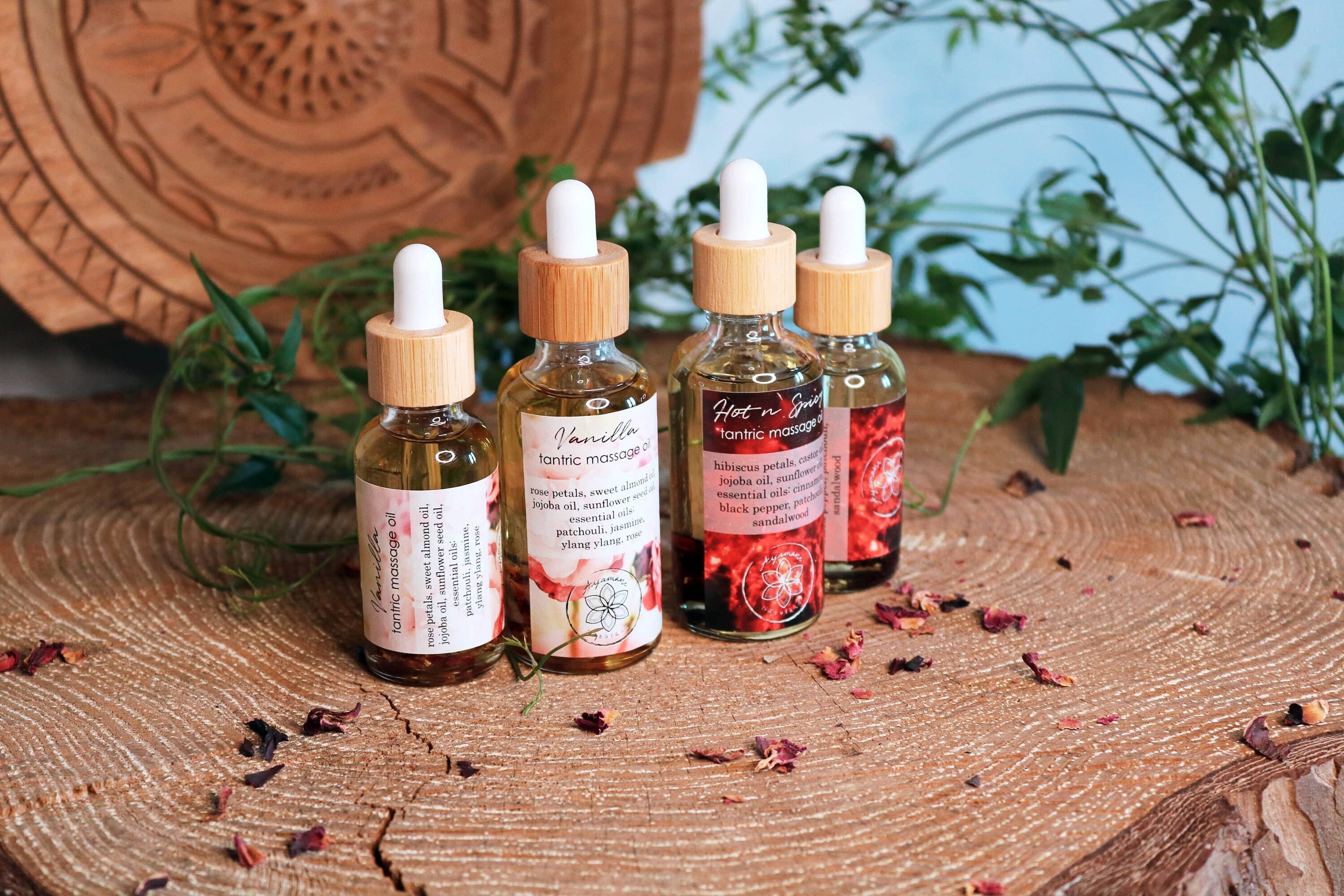 Tantra massage olie set vanilla en hot & spicy Hoofdafbeelding
