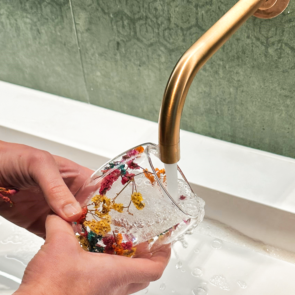 Sojakaars in dubbelwandig theeglas My Flame met boodschap