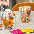 Sojakaars in dubbelwandig theeglas My Flame met boodschap